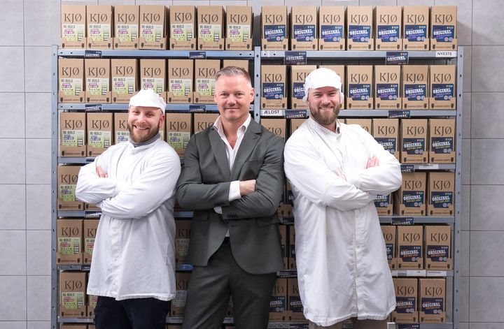 KJØ's indehavere, Per Stenger (tv.) og Thomas Düwel, sammen med investor Morten Larsen (i midten).