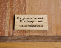 Billede af tekst, hvor der står Energiforum Danmarks Handlingspris 2026 tildeles Villum Fonden