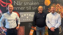 Billede af CEO i DAVA Foods Sweden AB, Kristian Ramstad, Paolo Labardi, CEO i Kryddhuset i Ljung AB, og Simon Rud, Commercial Director i DAVA Foods.