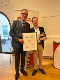 Fotografi af justitsminister Peter Hummelgaard og generalsekretær i Bryd Tavsheden Henrik Appel