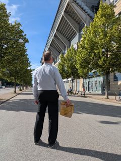 Medlem af Københavns Borgerrepræsentation Morten Melchiors (K) ved Parken