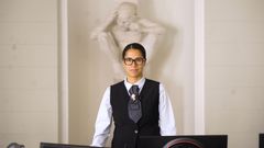Fra Demokrativærnets lægdommer-kampagne udviklet i samarbejde med Justitia og Advokatsamfundet: Nina Palesa Bonde, programchef for ytringsfrihed, Tænketanken Justitia.