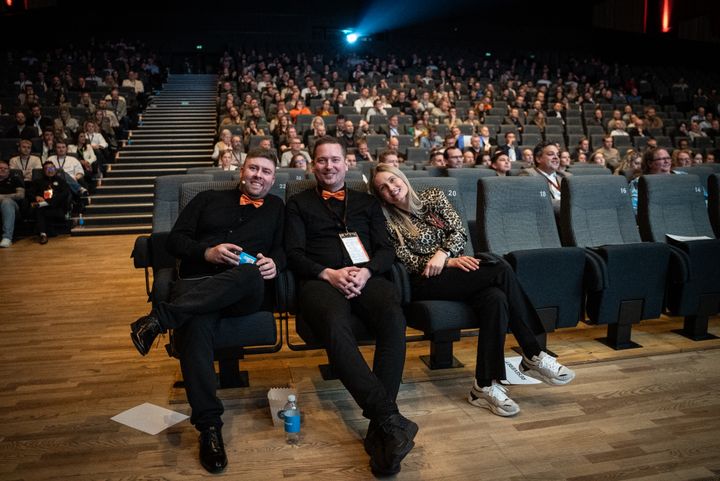 Søren Sieg, Dennis Drejer og Lise Korsgaard afvikler Ehandelsdagen i KulturCenter Skive