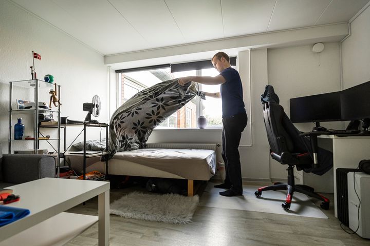 Foto af beboer på Dagmar Kollegiet i Ribe.