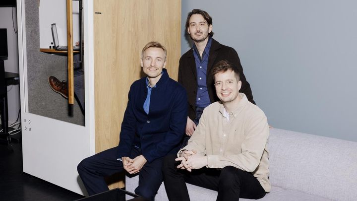 Et billede af CyberPilots tre partnere, Anders Winther, Fredrik Nielsen og Rasmus Vinge