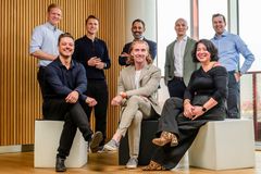 Top row – left to right: Michael Karlsen, Co-founder, Onomondo; Nicolai Troensegaard, CFO, Onomondo; Ralph Choufani, Co-Founder & Partner, Aspirity Partners; Nicolai Stubkjaer, Vice President, Aspirity Partners; Filippo Damiani, Director, Private Equity, Aspirity Partners. Bottom row – left to right: Rasmus Jensen, CEO, Onomondo; Henrik Aagaard, CTO & Co-founder, Onomondo; Jillian Falconi, CCO, Onomondo.