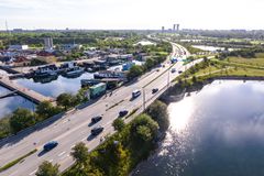 Supercykelstien Indre Ringrute ser fra Sjællandsbroen mod Amager