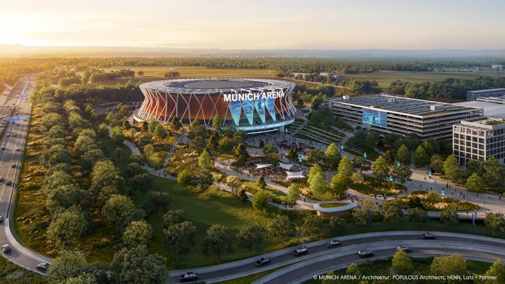 This is what it will look like: a rendering of the Munich Arena, which will become Germany's most modern and largest concert arena. (C) Munich Arena