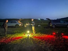 De natlige droneflyvninger med termisk kamera. Der anvendes 2 stk. DJI Matrice 300 droner med H20T kamera. Foto: Teknologisk Institut