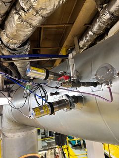 Sådan ser black carbon-sensoren fra Green Instruments ud, som den er blevet installeret ombord på Falstria Swan fra Uni-Tankers. Sensorsystemet er blevet udviklet i samarbejde mellem Green Instruments og Teknologisk Institut. Foto: Teknologisk Institut.