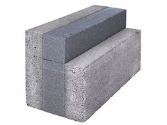 Tre letklinkerblokke, herunder en med en mørkere kerne.