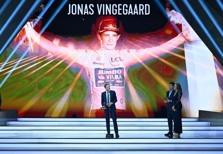 Jonas Vingegaard blev Årets Sportsnavn i 2022 ved gallaen i Herning. Foto: Lars Møller