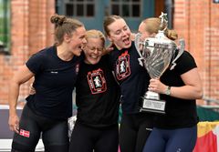 DM-vindere for hold i 2024. Aarhus Athlet Klub   Line Gude  Laura Tolstrup  Karla Nygaard  Diana Brogaard