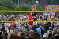 Beachvolleyball på havnefronten