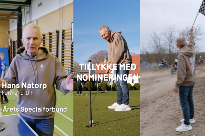 Formand for DIF - Danmarks Idrætsforbund og Danmarks Olympiske Komité, Hans Natorp, har været på besøg hos de tre forbund, som er nomineret til Årets Specialforbund.