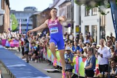 Andreas Trajkovski fra Hvidovre Atletik & Motion vinder DM i længdespring.