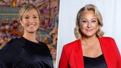 Natasja Crone fra TV 2 og Stéphanie Surrugue fra DR er værter på 'Danmarks dronning - den største tak'. (Foto: Per Arnesen/TV2/Agnete Schlichtkrull)