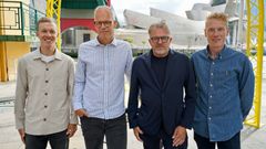 Emil Vinjebo, Dennis Ritter, Rolf Sørensen og Christian Moberg. (Foto: Theis Tingstedt Lavrsen/TV 2)