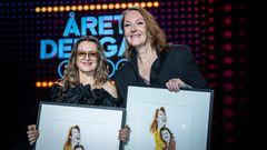 Louise Mieritz og Ditte Hansen modtog STORM-prisen ved 'Året der gak 2025'.