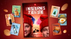 Årets samlealbum og -kort til TV 2s familiejulekalender 'I nissernes tjeneste'. (Foto: TV 2).