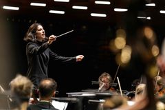 Marie Jacquot and the Royal Danish Orchestra. Photo: Camilla Winther