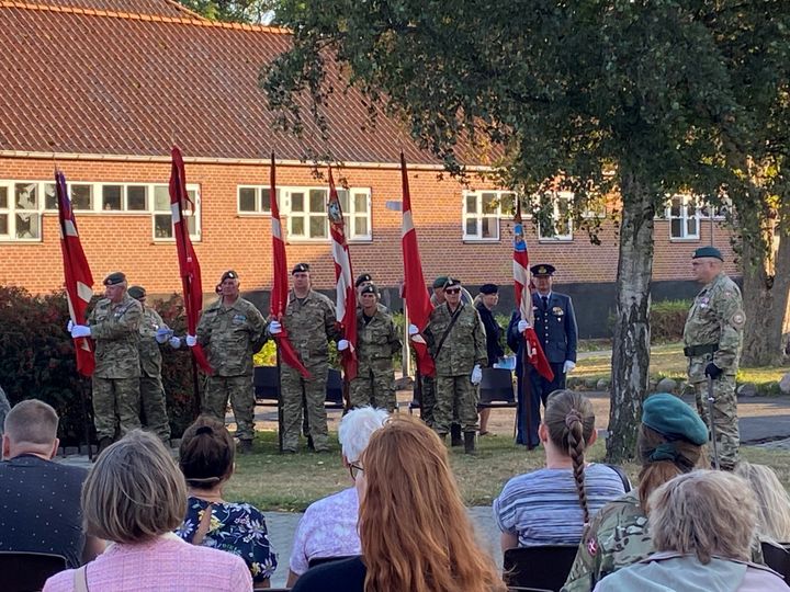 Ceremoni ved Veteranstenen i Nakskov.