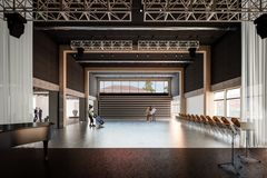 Det nye kulturhus får nye moderne faciliteter og rammer herunder en teatersal. Visualisering: Cubo Arkitekter