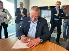 Underskrift af budgetforlig på Rådhuset i Haderslev 24. september 2026.