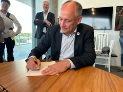 Underskrift af budgetforlig på Rådhuset i Haderslev 24. september 2026.