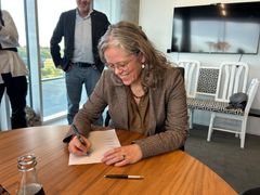 Underskrift af budgetforlig på Rådhuset i Haderslev 24. september 2026.