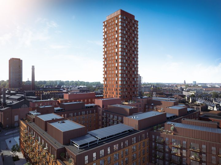 Der er bygget og opført i alt 3.100 boliger i Carlsberg Byen. Nu kommer de sidste projekter til salg hos Home i Carlsberg Byen. Foto: Carlsberg Byen P/S