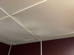 Eksempel på bulede loftspaneler, der tidligere blot blev kasseret.