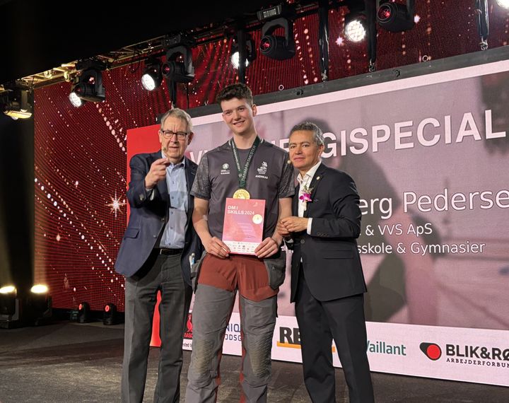 Andreas Fredberg Petersen hyldet som Danmarks bedste vvs-lærling