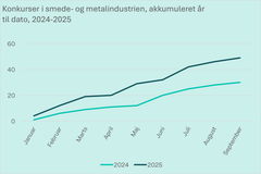 Kilde: Særudtræk fra Danmarks Statistik. Anm.: Det er kun konkurser i aktive virksomheder der er medtaget.