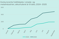 Kilde: Særudtræk fra Danmarks Statistik. Anm.: Det er kun konkurser i aktive virksomheder der er medtaget.