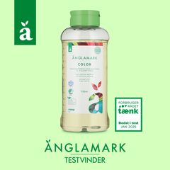 Änglamark Color flydende kåres i testen som det eneste produkt, der opnår bedømmelsen “god" i vaskeeffektivitet.
