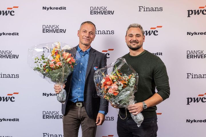 Claus Rasmussen fra Dan Group Alarm Syd A/S og Victor Helgogaard fra Mesterflyt A/S.