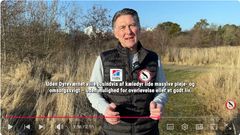 På billedet ses direktør for Dyreværnet Henrik Knaack på et skærmbillede fra en ny film om Dyreværnet.