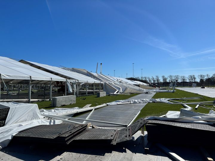 Stormen Dave raserede telthallerne to uger før DM i Skills 2026