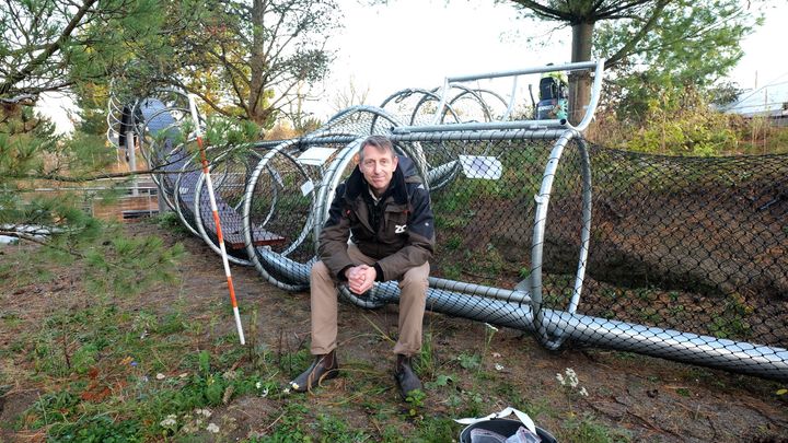 Zoologisk direktør i ZOO, Mads Frost Bertelsen, foran den nye leopardtunnel.