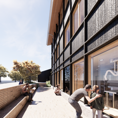 Det nye Biodiversitetscenter fra siden