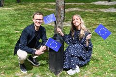AKKC omdanner parken med De Syngende Træer til en festlig EU-park i forbindelse med EU-formandskabet i Aalborg