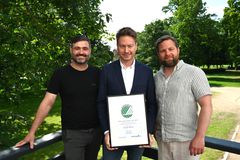 Michel Lycoops (Restaurant AKKC by MEST), Frederik Gudi Sommer-Gleerup (Miljømærkning Danmark), Nicolaj Holm (AKKC)