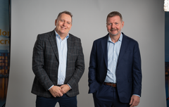 Til venstre: Jesper Holm Kristoffersen, CEO i Brunata. Til højre: Kristian Voldby Olsen, CEO i Brunata International.