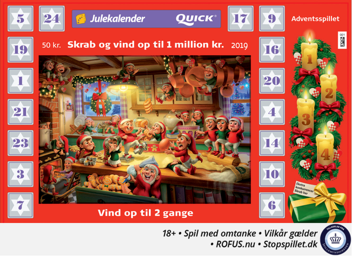 Danske Spils juleskrabekalender fra Quick er blevet en rigtig dansk juletradition.