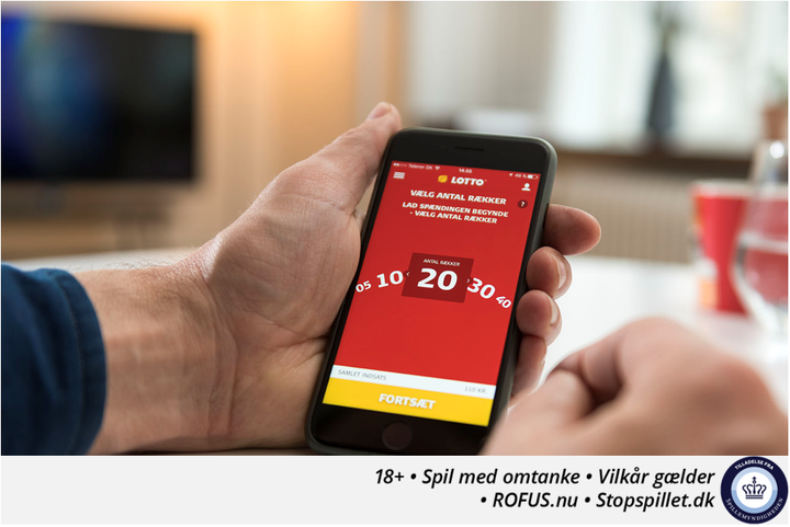 Man kan spille Lotto på mobilen - og der kan man også tjekke efter, om man har vundet...