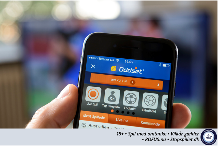 På Danske Spils app kan man spille med på Oddset - det gjorde en heldig mand fra Sjælland onsdag aften.