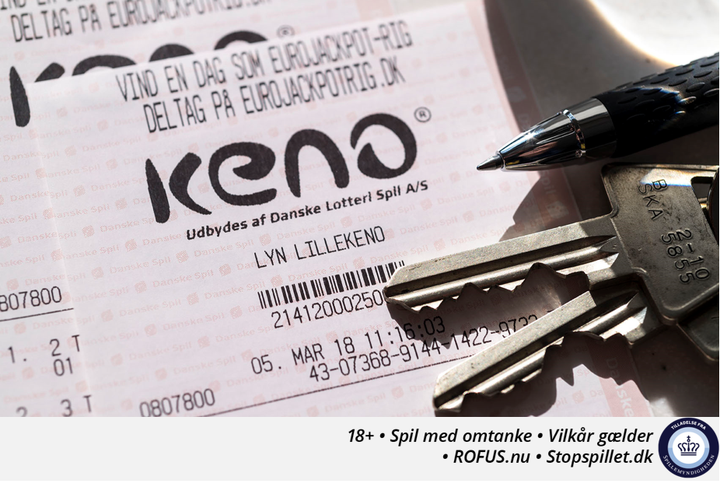 Keno er et talspil hos Danske Spil, hvor man kan vinde over en million i præmie.