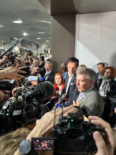 Klima-, energi- og forsyningsminister Lars Aagaard, sammen med EU's klimakommissær, Wopke Hoekstra.