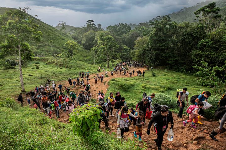 Mennesker på flugt gennem Darien Gap.